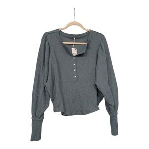 Free People | Quinn Dolman Balloon Sleeve Top | NWT